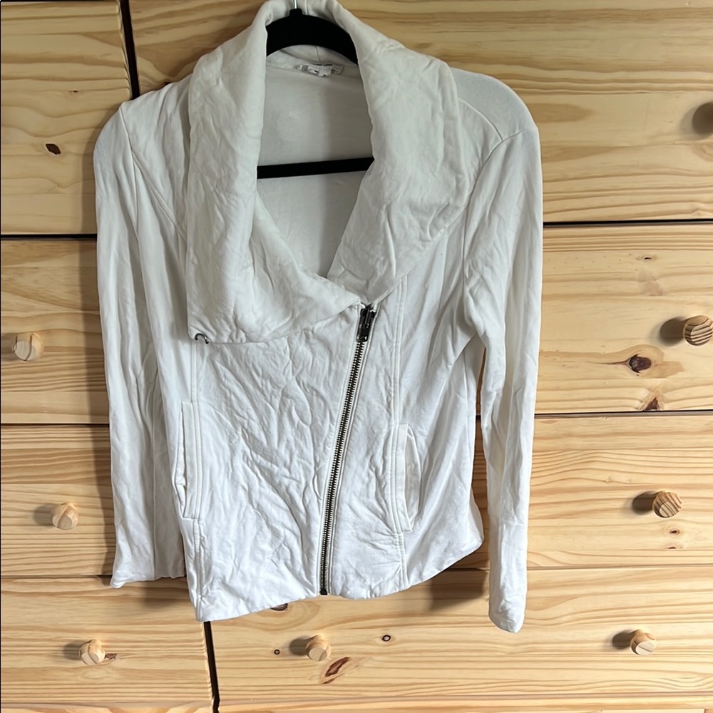 Helmut Lang White asymmetrical sweater